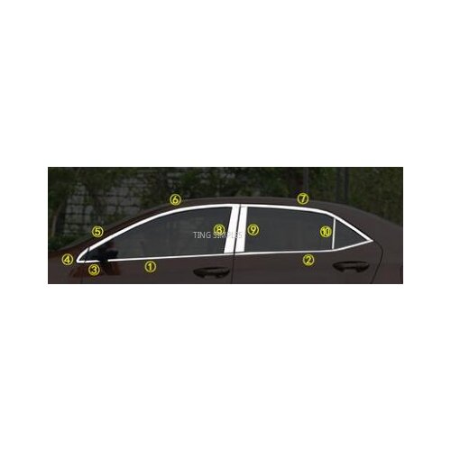 Car Body Stick Stainless Steel Glass Window Garnish Pillar Middle Column Trim Hoods For Toyota Corolla Altis 2014 2015 2016