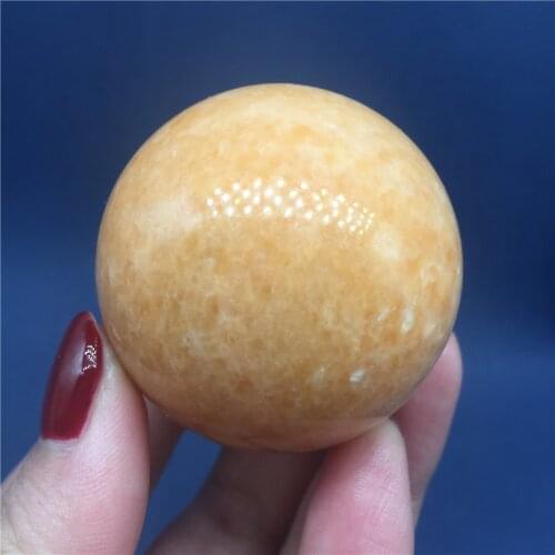 Natural Jade Stone orange Ball home decoration gift 45-50mm