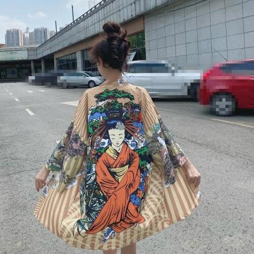 Coat Japanese Kimono Summer Cardigan Kimono Yukata Woman Man Summer Loose Thin Outer Garment Mujer Haori Cardigan