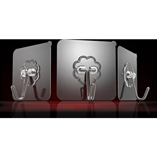 1-10PCS Transparent Strong Wall Hooks Self Adhesive Wall Hanger for Kitchen Bathroom Storage And Organization Suction Heavy Hook