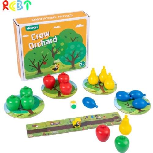 Early Childhood Education Crow Orchard Puzzle Thinking Logic Concentration Training Training Wooden Toy Gift