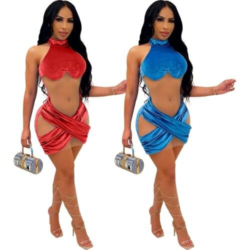 Sexy Velvet Patchwork Mesh Dress Club Party Wear Women Sleeveless Cut out Mini Dresses Bodycon Nightclub Dress 2021 Y2k Clothes