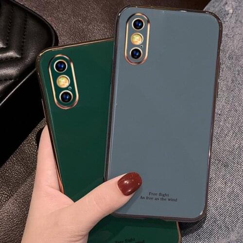 Silicone Electroplated Plating Square Clear Case For iPhone 12 Mini 11 Pro Max 7 8 6 6S Plus X XR XS Max SE2020 Protection Cover