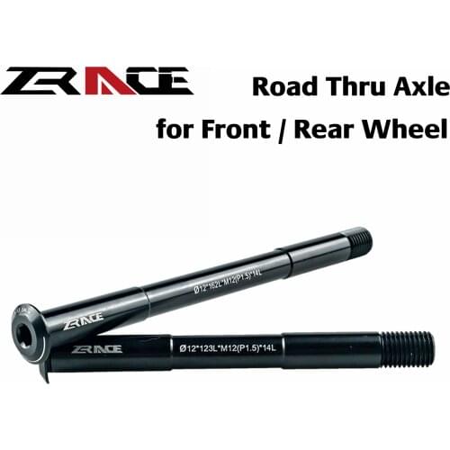 ZRACE Road Bicycle HUB Thru Axle for Front / Rear Wheel 12x100 / 12x135 Compatible Carbon Fiber Road Frame