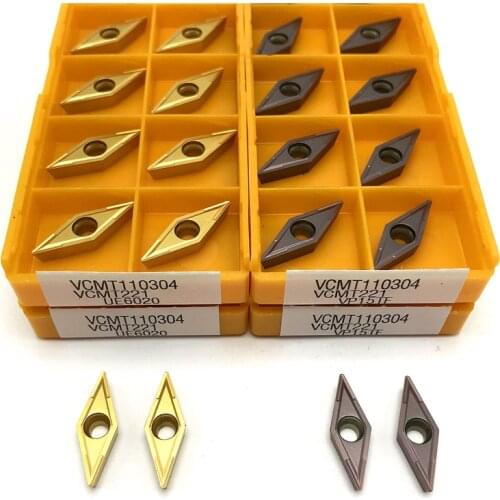 VCMT110304 VP15TF VCMT110304 UE6020 VCMT110304 US735 carbide inserts Internal turning tool high quality Cutting tool