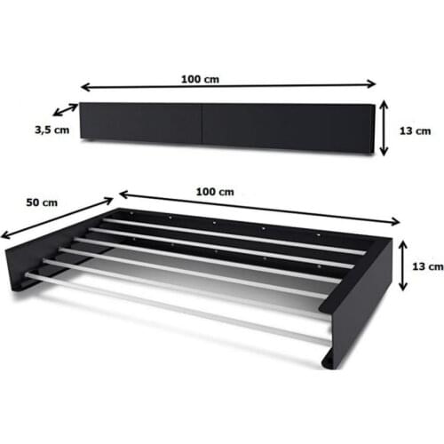 Waaw laundry drying rack home room balcony 100 cm foldable clothes dryer hanger new generation collapsible wall mounted vertical