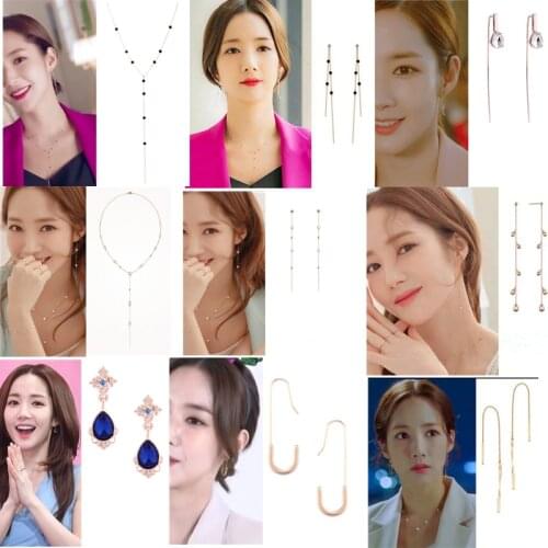 19styles Park Min Young Drama TV Korean Flower Earrings For Women Fashion Boucle Girls men