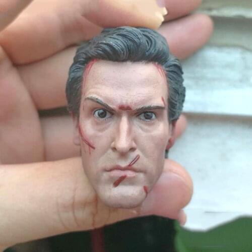 1/6 scale male head sculpt battle damage version fit 12 inch action figure body