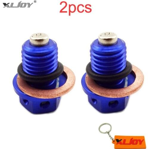 2x Blue Engine Magnetic Oil Drain Bolt Plug For 50cc 90cc 110cc 125cc 140cc 150cc 160cc Lifan YX Zongshen Pit Dirt Bike ATV Quad