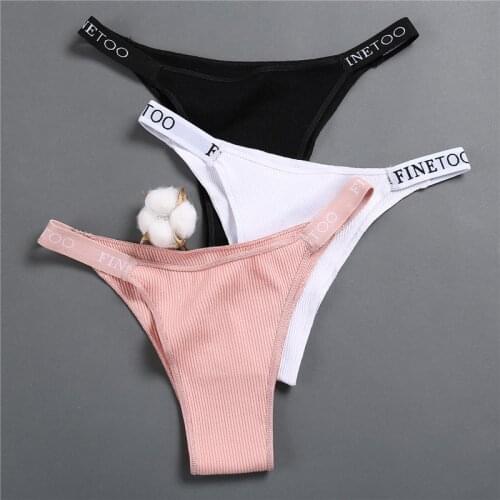3Pcs/set Women Panties Thongs Fashion Letter Cotton Panties M-XL Female Underpants Ladies Sexy Underwear Women Bikini Panty New