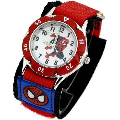 3D Children Watch Nylon Strap Clock Kids Quartz Sport Wrist Watch for Boys Students Cartoon Luminous Watches Waterproof