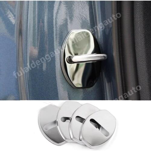 4pcs For Porsche Macan Cayenne Boxster 911 Car Door Lock Protector Rust Proof Cover stainless steel Car Styling Accessories