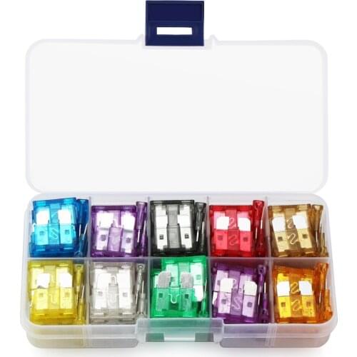 50/100pcs Car Blade Fuse Set Kit For BMW E46 E60 Ford focus 2 Kuga Mazda 3 cx-5 VW Polo Golf 4 5 6 Jetta Passat