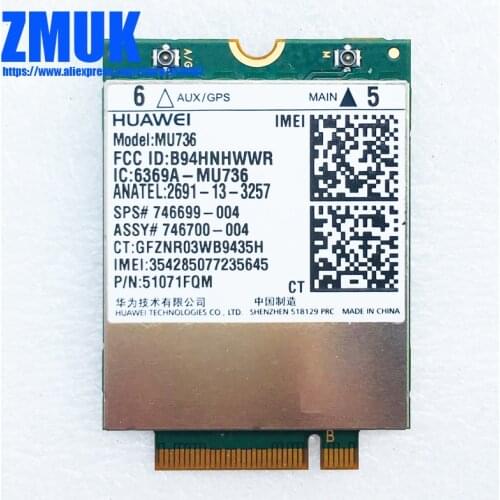 ASSY WWAN Wrangler MU736 HSPA+ w/GPS M.2 Adapter For hp 746699-004