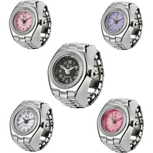 Fashion Creative Ring Watch Luxury Silver Steel Cool Elastic Quartz Finger Ring Watch Couple Watches Reloj Mujer Montre Zegarek