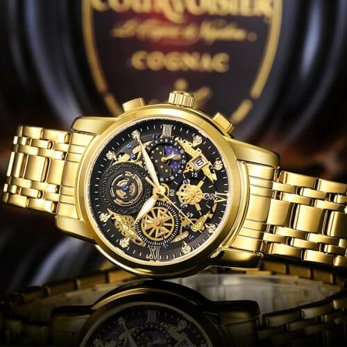 WWOOR 2021 New Fashion Men Watches Top Brand Luxury Stainless Steel Waterproof Sports Chronograph Quartz Watch Relogio Masculino