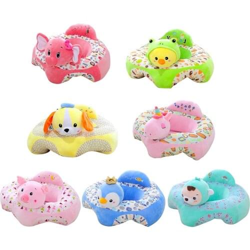 Baby Sofa Cover Floral Print Safety Seat Support Learn To Sit Chair Case Baby School Seat Without PP Cotton Portable Sofa Cover