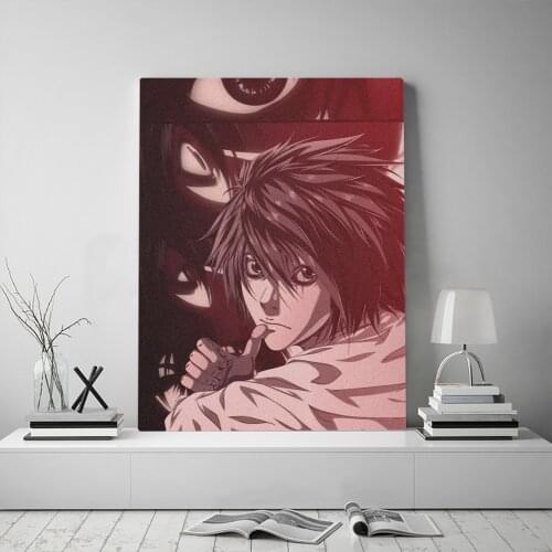 Kira and L Death Note Anime Manga Decoration Prints Canvas Home Decor Dorm Living Room Bedroom Poster Painting Wall Art