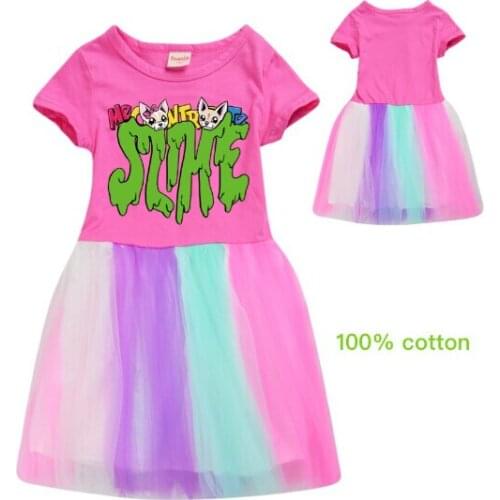 A-Line Cartoon Kids Dresses for Girls Me Contro Te Girl Summer Dress Fashion 2020 Kid Frocks Clothes Toddler Vestito Per Bambini