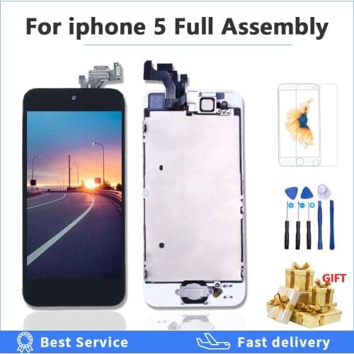 AAAA Quality display full Assembly Display For Iphone 5 5G Touch Screen A1428 A1429 A1442 Complete lcd Replacement OEM Digitizer