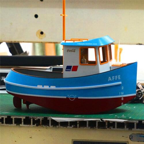 DIY Q3 Mini tug 1:18 harbor tug 300 mm RC ABS wooden ship model kit Leisure Simulation electric ship model English Manual