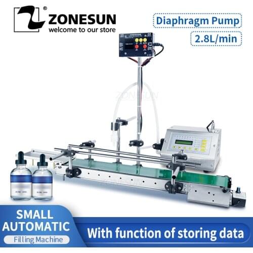ZONESUN Automatic Small Liquid Juice Essence Filler Sample Astringent Toner Filling Machine Conveyor
