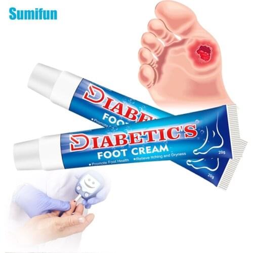 1pcs 20g Diabetes Foot Ointment Treatment Skin Itchy Anti Fungal Infection Herbal Cream Feet Repair Moisturizing Medical Plaster