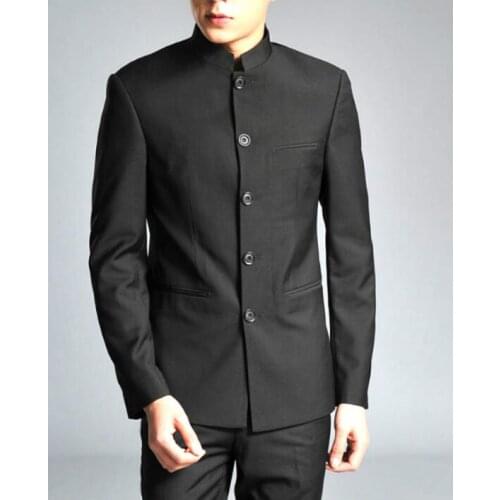 Blazer men formal dress latest coat pant designs chinese tunic suit men costume marriage wedding suits for mens stand collar