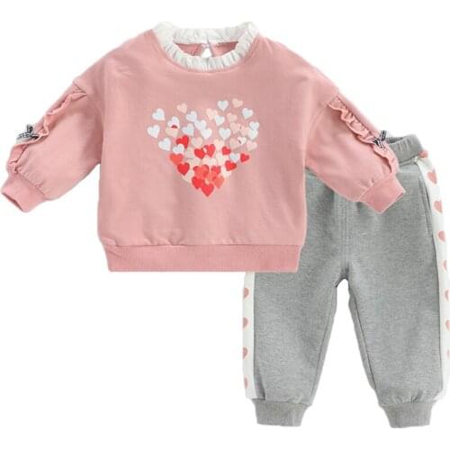 Baby Girl Clothes Spring Autumn Cute Long Sleeve Top + Pants Kids Clothes Girls Fashion Sportswear For Children Sets For 0-4 Yrs