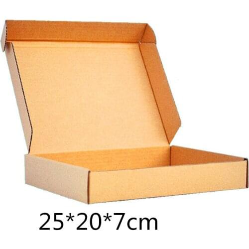 Wholesale 10pcs/lot 25*20*7cm Craft Gift Handmade Soap Packaging Kraft Paper Boxes Brown Packaging Package Mailing Box
