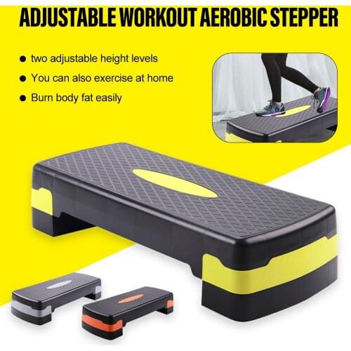 Adjustable Fitness Aerobic Step Non-slip Cardio Yoga Pedal Stepper Gym Workout Exercise Fitness Aerobic Step Equipment 100KG