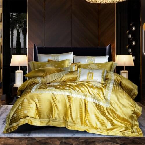 2021 Luxury 800TC Silk Cotton Bedding Set Imperial Palace Quilt Cover Flat Sheet Bedspread Pillowcases Queen King Size 4-11Pcs