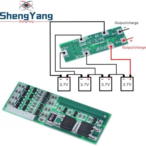 ShengYang 4S 8A Polymer Li-ion Lithium Battery Charger Protection Board For 4 Serial 3.7 Li-ion Charging Protect Module BMS