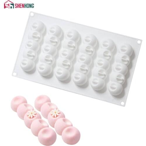 SHENHONG 6 Hole New Silicone Cake Mold For Baking Mousse Chocolate Sponge Moulds Pans Cake Decorating Tools Moule