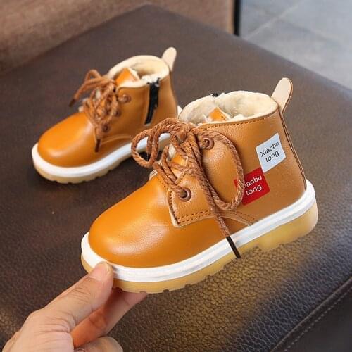 CUZULLAA Boys Girls Winter Boots Kids Ankle Boots Baby Toddler Children Autumn Winter Shoes Chidlren Sport Shoes Casual Sneakers
