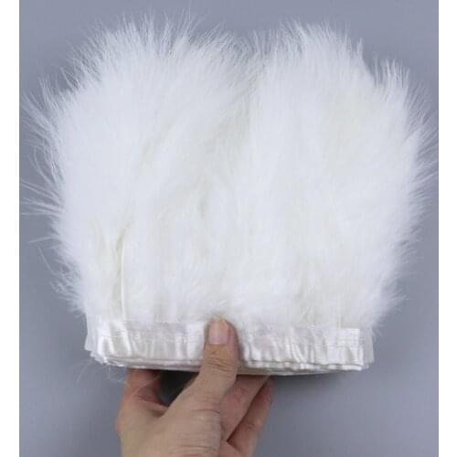 1 meter White Fluffy Soft Marabou feather Fringe Trimming 10-15CM Dyed Colorful Turkey feather trims for Craft Party Accessory