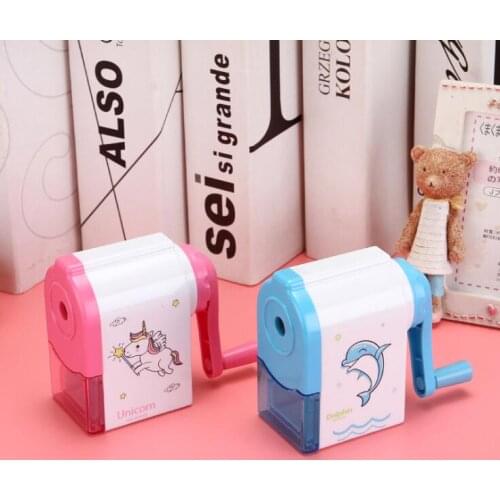 1PC Cute Unicorn Pattern Manual Mechanical Sharpener School Office Supplies Creative Stationery pencil Sharpener(ss-750)