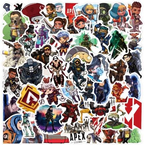10/50 PCS Cartoon Game Apex Cool Stickers Waterproof PVC Guitar Luggage Skateboard Motorcycle Laptop Car Sticker Kids Toys