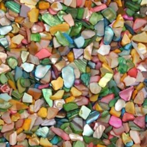 100g Glass DIY Mosaic Tiles Multicolor Crystal Translucent Shell Fragments