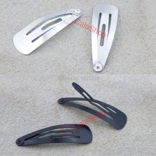 100 pcs / Lot 30MM 1 3/16" Snap Hair Clips Hair Bow prong New 2 color choice