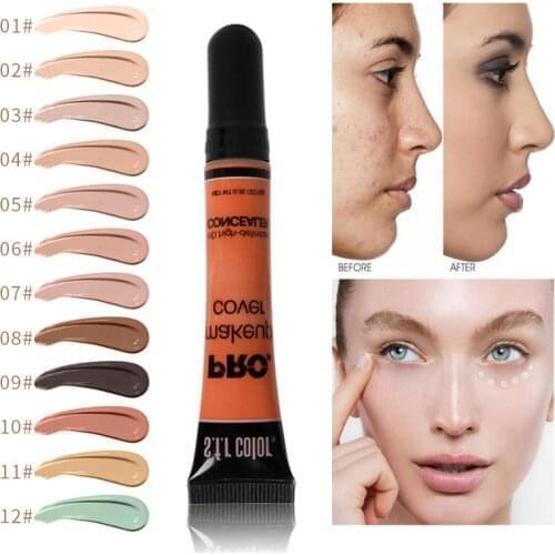 12 Colors Perfect Concealer Liquid Foundation Concealer Contour Makeup Waterproof Liquid Foundation Cosmetics Pro Facial Makeup