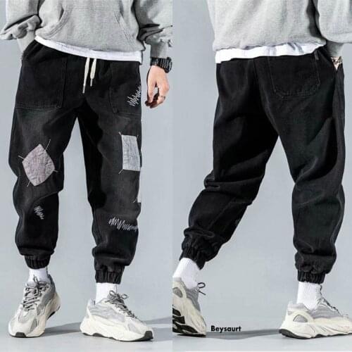 2021 New Arrival Men Harem Pants Fashion Trendy Spring Summer Baggy Jeans Pants Plus Size Trousers Men Hombres Streetwear