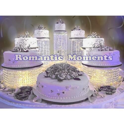 7PCS/LOT Wedding Crystal Cake Stand - Wedding Centerpiece - Banquet Cake Display - Wedding Decoration Party Props