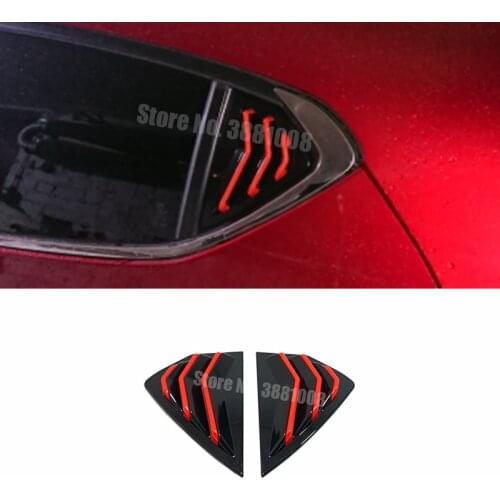 ABS Chrome For Mazda 3 Hatchback 2019 2020 Accessories Rear Window Triangle Shutters Vent Cover Trim Sticker Car Styling 2pcs