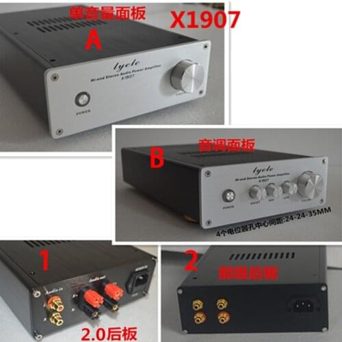 190*70*309mm X1907 Aluminum Preamp Amplifier Chassis Box House DIY Enclosure with Switch Screw Amplifier Case Shell