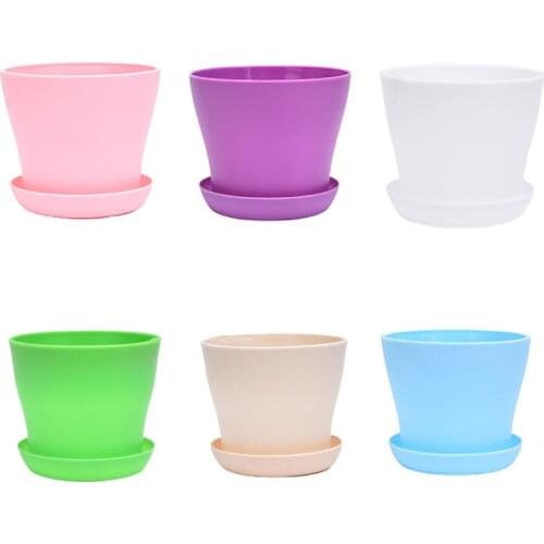 Flowers Flower Pot Tray Colourful Plant Plastic Gardening Fleshy Flower Pot