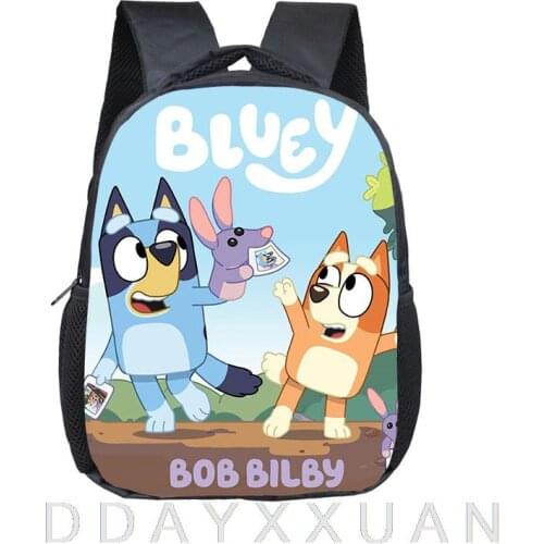 Kids bingo bluey Kindergarten Backpack Kids School Bags For Boys Toddler Backpacks Children Bookbag