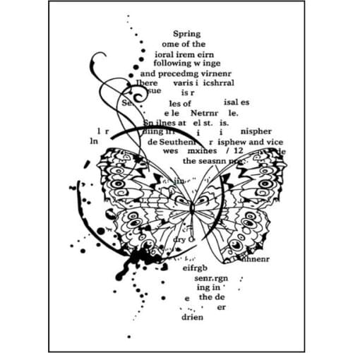 For Scrapbooking Transparent Silicone Rubber Butterfly Clear Stamp DIY Photo Album Decor