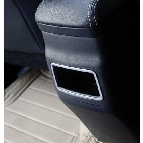 For Toyota Corolla Altis E170 2013 2014 2015 2016 2017 Stainless Steel Car Rear Tail Seat Armrest Storage Box cover Trim sticker