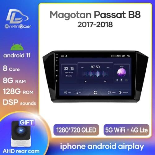 For Volkswagen VW Magotan Passat b8 2017-2018 Android 10 Car multimedia navigation system GPS player IPS screen Radio stereo